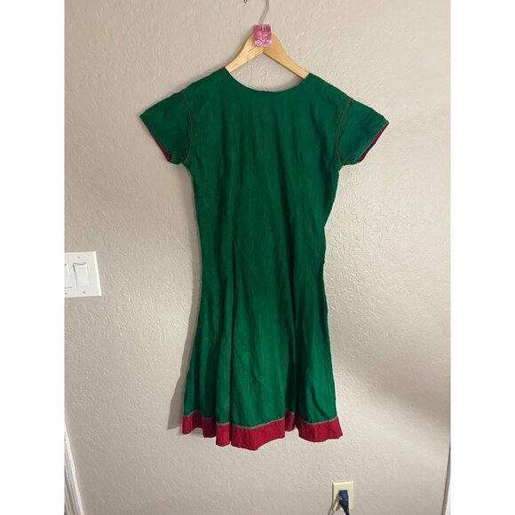 Unbranded Women's Green Embroidered Bohemian Cap Sleeve Dress - XL - Picture 5 of 13